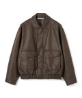 A-2 leather jacket brown washed