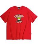 트립션(TRIPSHION) TRIPLE FLOWERCUP GRAPHIC 티셔츠 - 레드