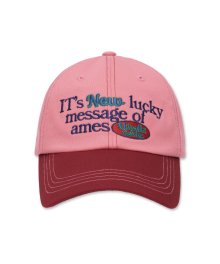NEW LUCKY MESSAGE BALL CAP PINK