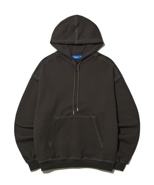 ST HEAVY COTTON OVER HOODIE D BROWN