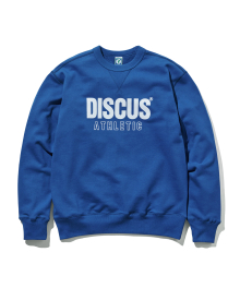 헤비웨이트 레귤러 핏 레터 로고 스웨트 셔츠 클래식 블루