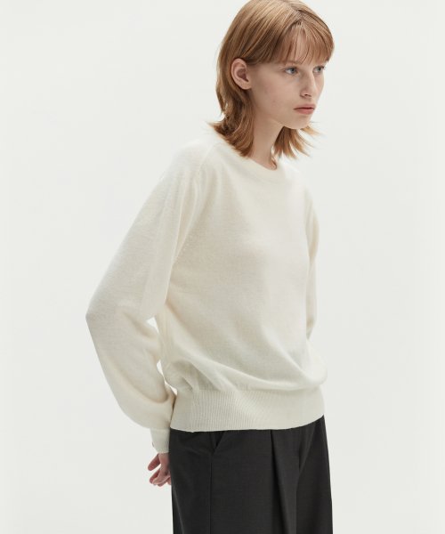 MUSINSA | MONGDOL Wool Cashmere Round Knit Ivory MDKT067IVORY