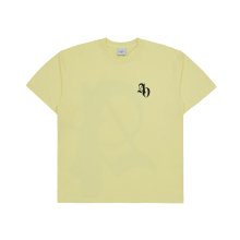 BIG NEW SYMBOL PRINTING SHORT SLEEVE T-SHIRT YELLOW