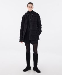 Oversized Tweed Jacket - Black