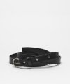Long Leather Belt (M) - Black