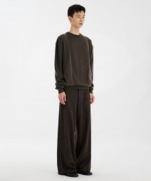 Low Waist Wide Trousers - Brown