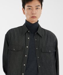 Denim Shirts - Black