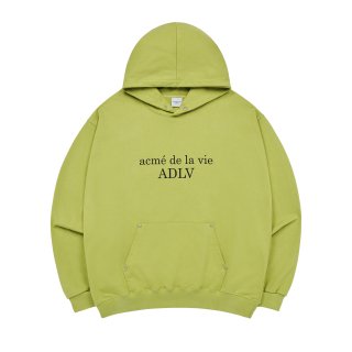 아크메드라비(ACME DE LA VIE) BASIC LOGO RIVET POINT HOODIE LIME 상품 이미지