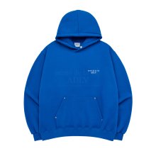 BASIC LOGO RIVET WARM HOODIE BLUE