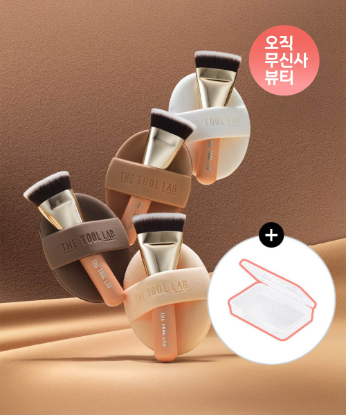 더툴랩() 초밀착 듀오 (촉촉/보송/커버/에어리 4종 택1) (레귤러 퍼프 2개입+라운드 퍼프 2개입) (+전용 케이스  증정) 상품 이미지