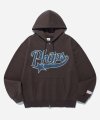 PHYPS® STAR TAIL HOODIE ZIP UP RED CHARCOAL