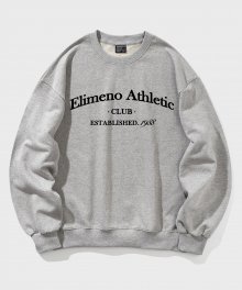 EL 클럽아치 오버핏 맨투맨 티셔츠 그레이