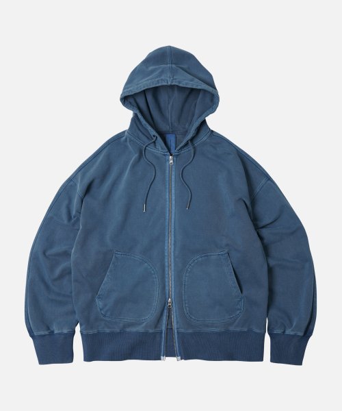 MUSINSA | FRIZMWORKS OG PIGMENT DYEING HOOD ZIPUP PARKA _ BLUE