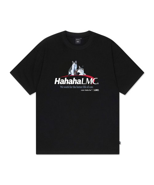 엘엠씨(LMC) LMC X HAHA HA OFFICE CATS TEAM LEADER TEE black