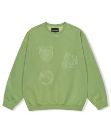 Y.E.S Pigment Embroidery Sweatshirt Green