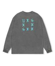 Y.E.S Washed Waffle L/S Charcoal