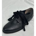 블릭베이크(BLEAKBAKE) Silk lace derby shoes (Black)
