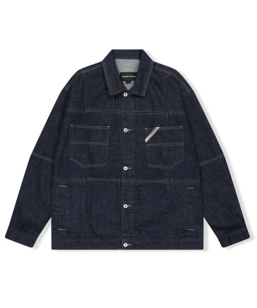 Paneled Denim Jacket Indigo