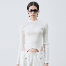 SUSPENDERS RIBBED KNIT TOP