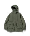quilting hooded parka olive