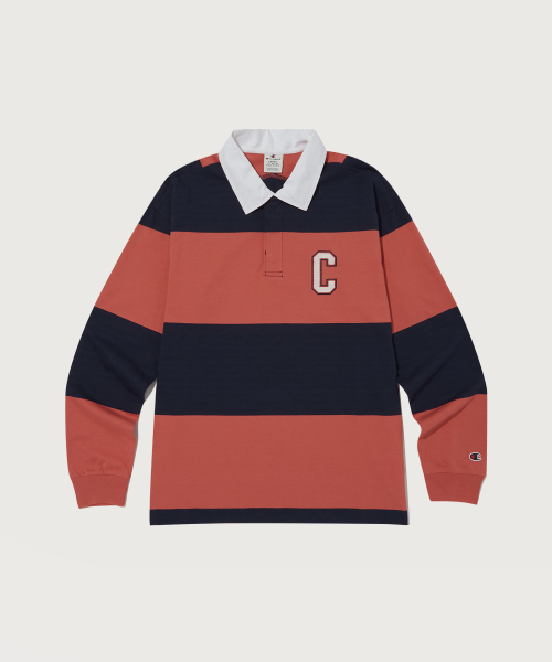 Лонгслив регби C Logo Normal Coral
