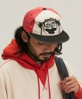 [P X SLOWLYHIGHLY] VINTAGE RED POINT 6PANNEL BALLCAP RED_FP7AH35U