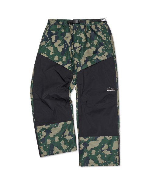 BLOCK WIDE PANTS OLIVE CAMO