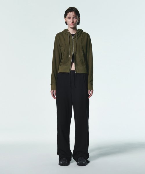 SIDE DETAIL SWEAT PANTS [BLACK]