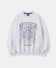 Time Flow Overlap Sweatshirt T81 - White Melange