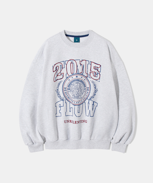 Time Flow Overlap Sweatshirt T81 - White Melange