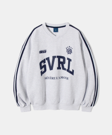 SVRL Club Vneck Sweatshirt T84 - White Melange