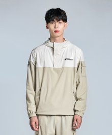 고프코어 우븐 아노락 트레이닝 자켓 (BEIGE)