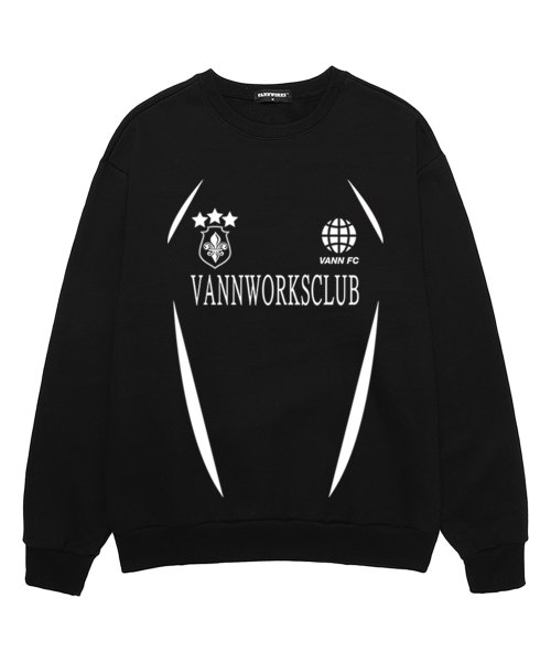블록코어 유니크 맨투맨 티셔츠 (VLS0003) 블랙/화이트