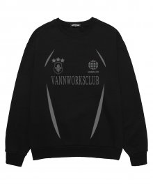 블록코어 유니크 맨투맨 티셔츠 (VLS0003) 블랙/그레이