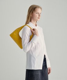 HOBO SHOULDER_yellow glossy plain