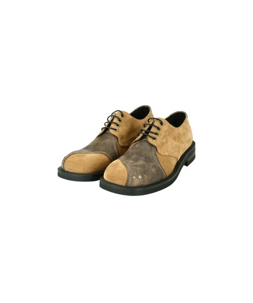 LEUCHARS SQUARE TOE DERBY SHOES aaa345m(BEIGE)