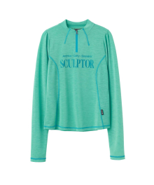 Sports Half Zip-Up Cyan