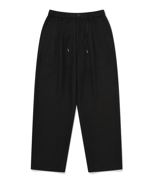 Брюки со складкой semi-wide Black
