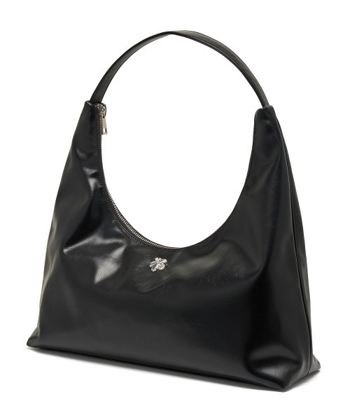 Black leather cheap hobo handbag