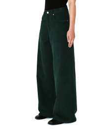 Women corduroy wide pants [evergreen]