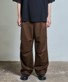 wool parachute trouser brown