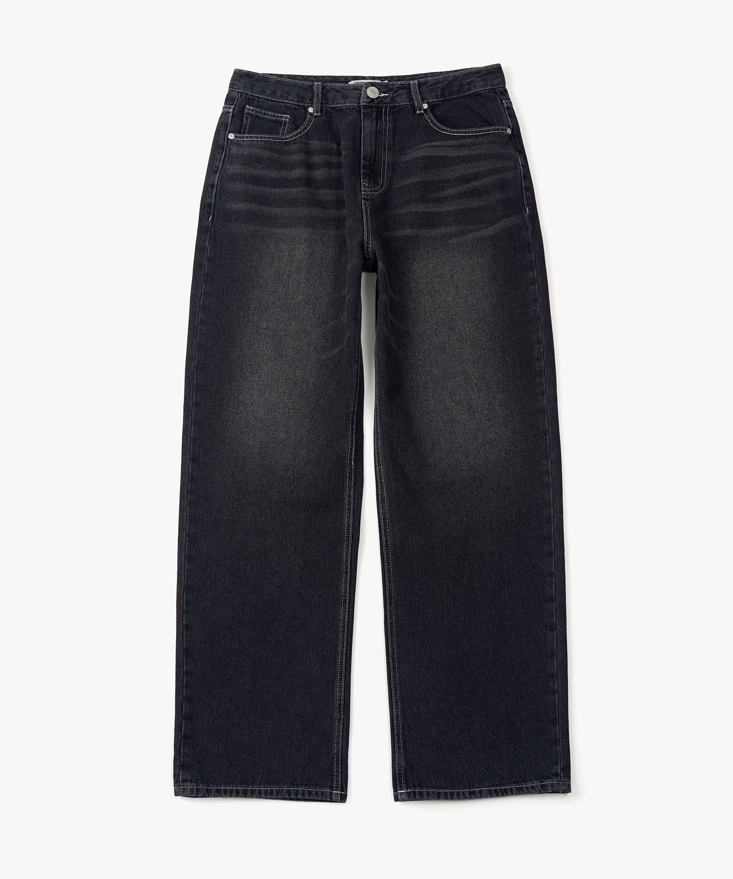 STANDARD WIDE DENIM PANTS (WASHED BLACK)