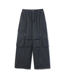 BALLOON FIT CARGO PANTS CHARCOAL