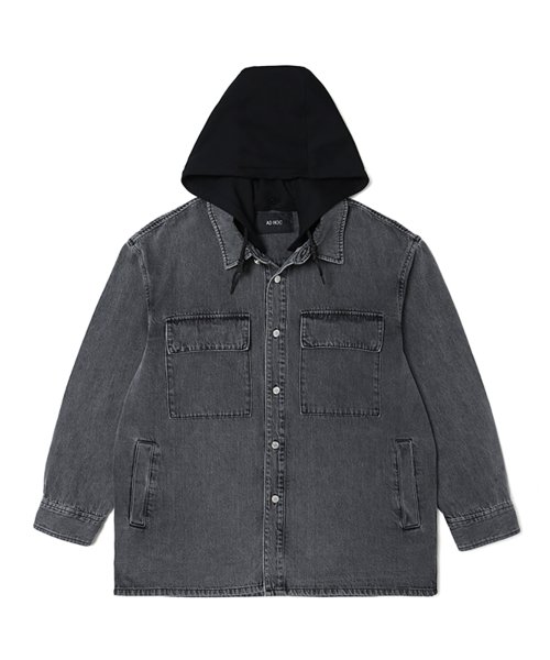 Black shirt on sale with hood