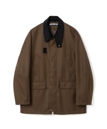 coverall collar jacket brown