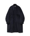 wool fishtail coat navy