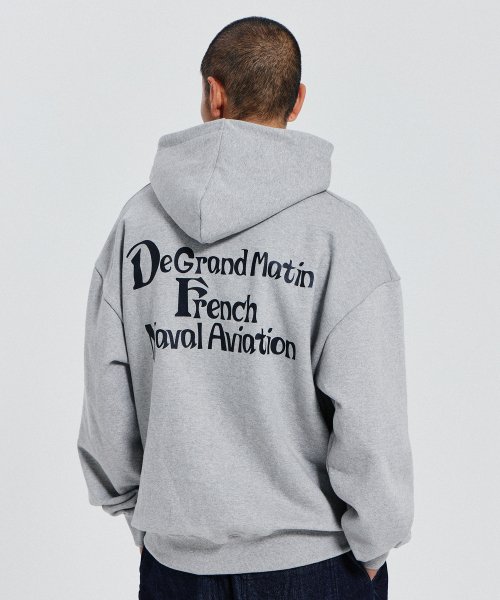 V.HEAVY HOOD SWEAT DE_MELANGE GRAY