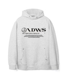 Logo Embroidered Hoodie Gray