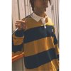 Border Stripe Woven Collar T-shirt_G4TAW23091NYX