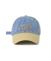 NEW LOGO DENIM BALL CAP-LIGHT BLUE DENIM/BEIGE